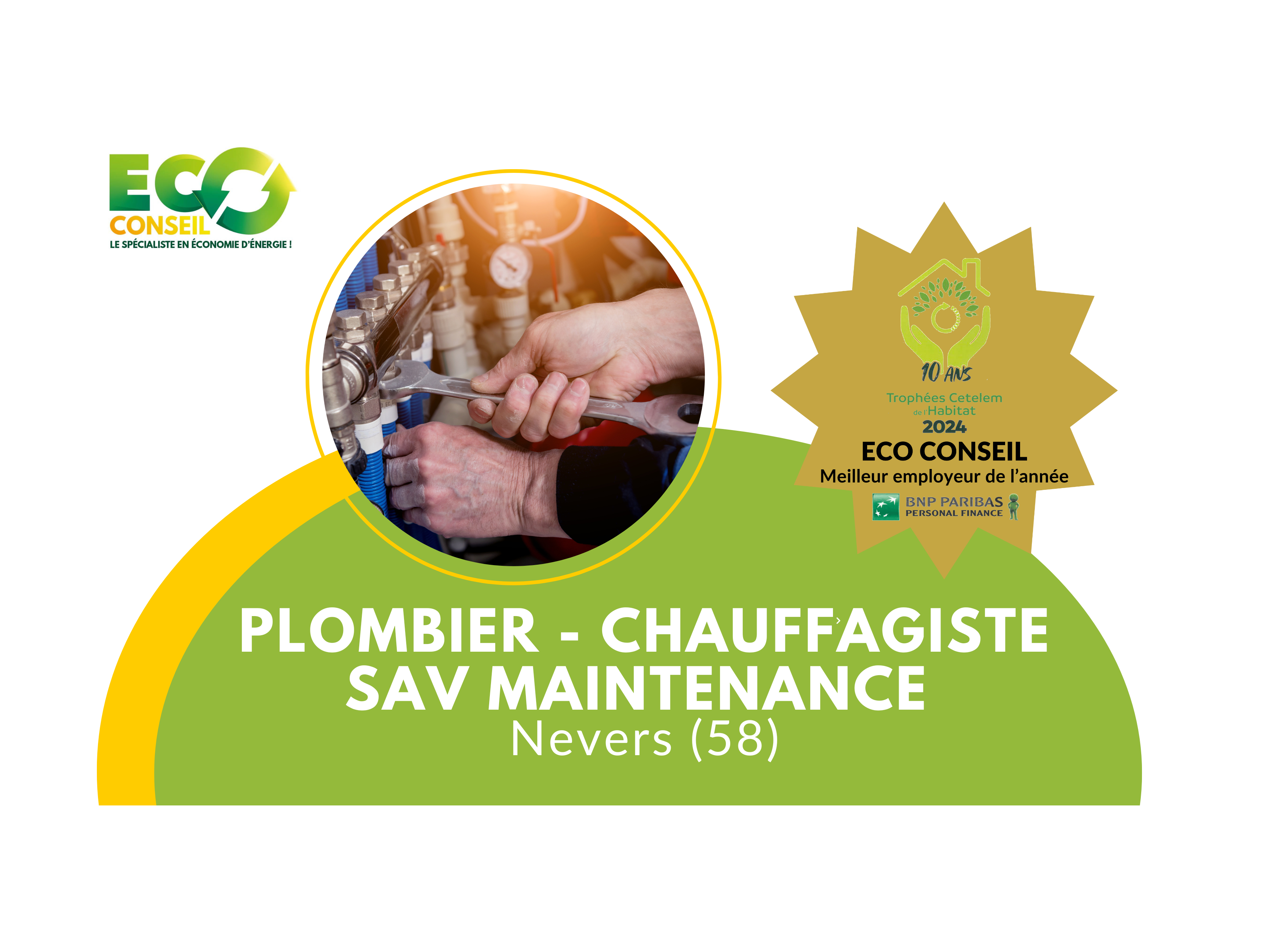 PLOMBIER CHAUFFAGISTE SAV/MAINTENANCE – Nevers